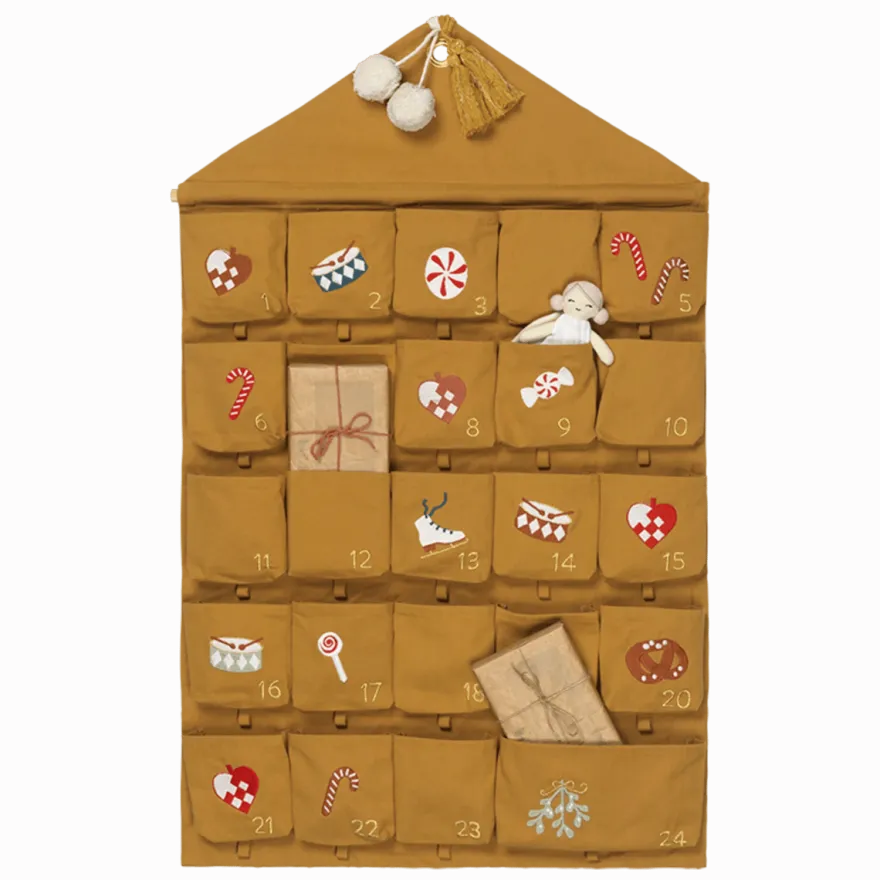 Adventskalender med fickor 1-24 - Nostalgi