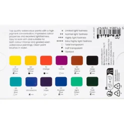 Akvarellfärger Art Aqua - Mix, 12 färger