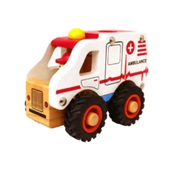 Ambulans med gummihjul – H: 9,5 cm