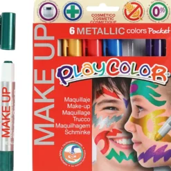Ansiktsfärg - Make Up-pennor, Metallic, 6 st.