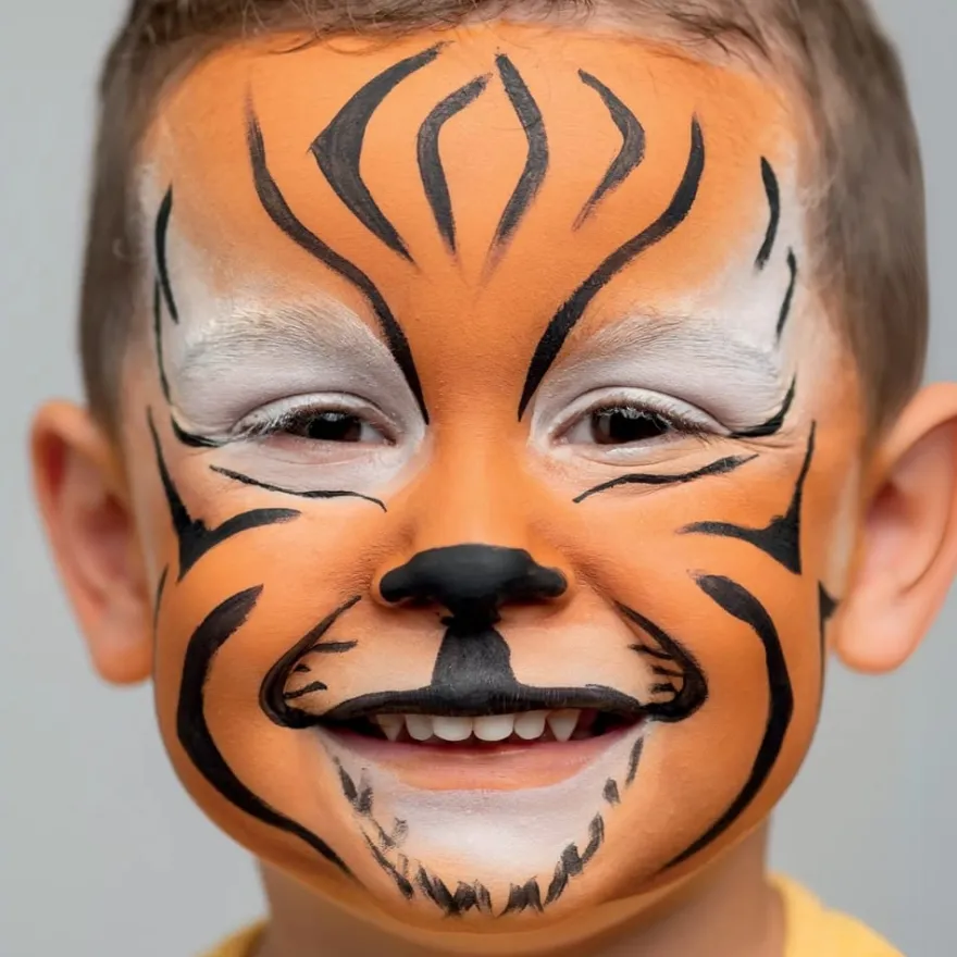 Ansiktsfärg med 3 färger - Tiger & räv