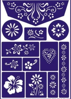 Ansiktsfärg stencil - Blomma