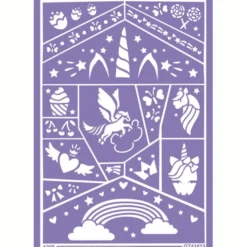 Ansiktsfärg stencil - Enhörning