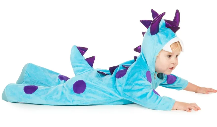 Babyoverall, blått monster