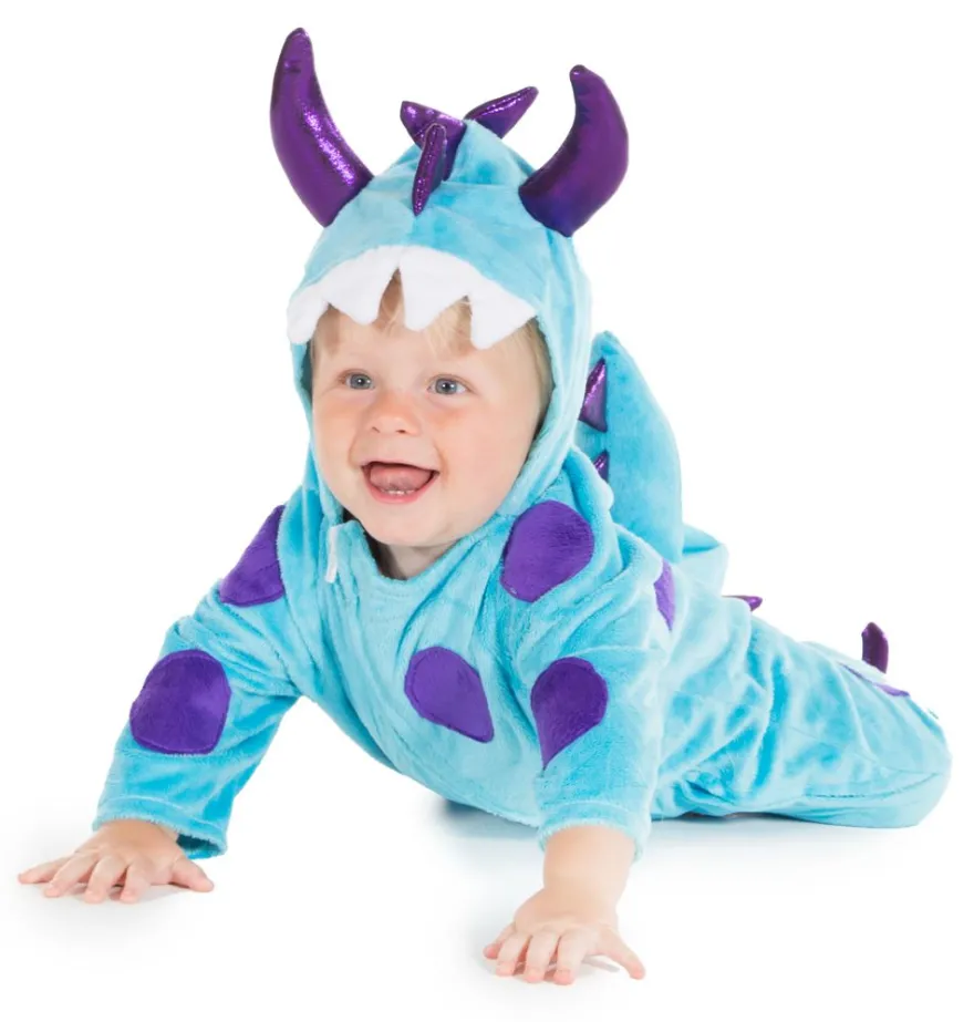 Babyoverall, blått monster