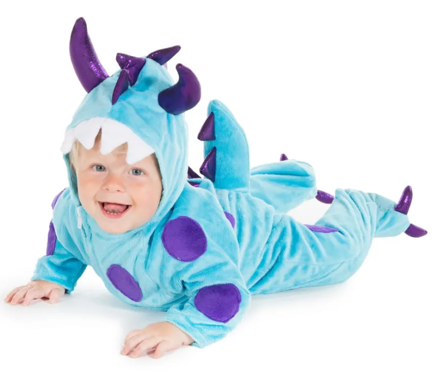 Babyoverall, blått monster