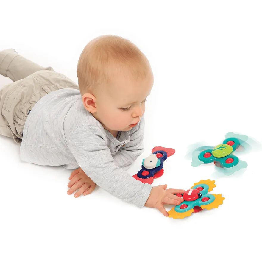Baby Spinners med sugkopp, 3 st.