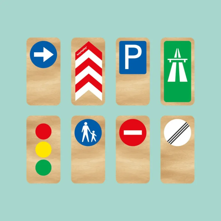 Bilbana-tillbehör – trafikskyltar, 8 st.