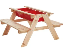Bord- och bänk-möbel för sand, vatten och lera