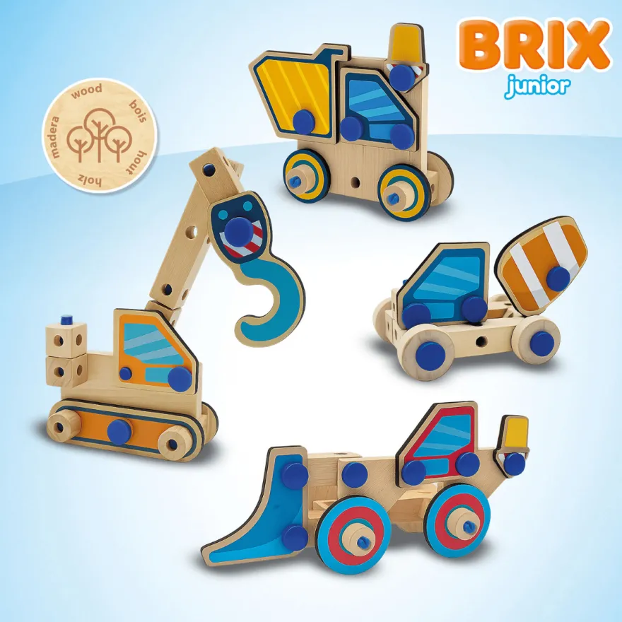 BRIX junior – Arbetsfordon, 114 delar