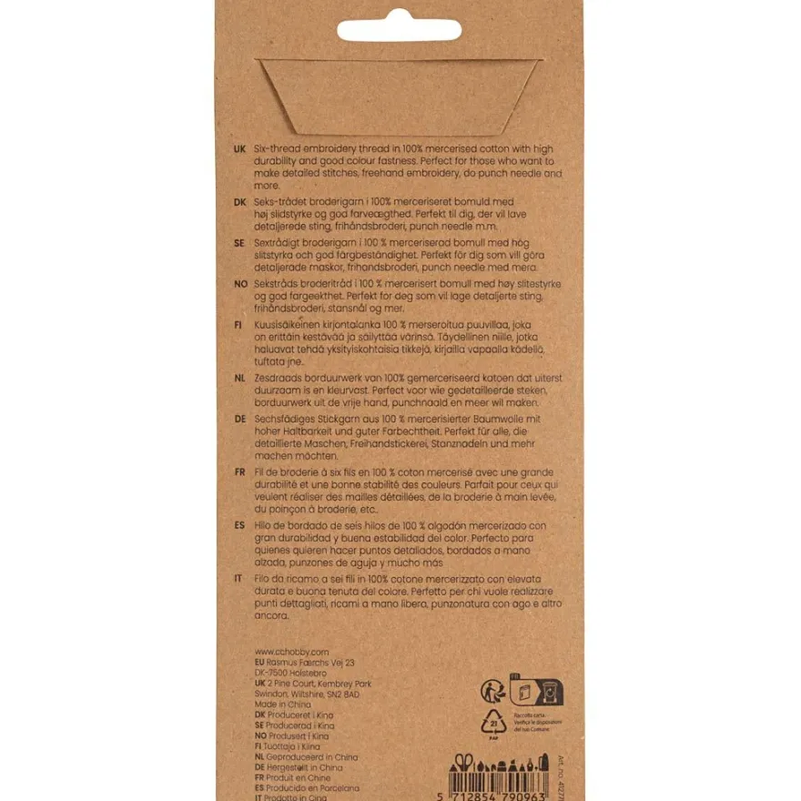 Broderigarn – Lila & rosa, 10 x 8 meter
