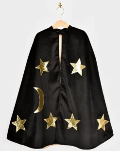 Cape + hatt med stjärnor, stl. 3-8 år