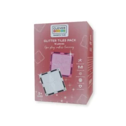 Cleverclixx | Glitter, transparent/rosa, 16 st