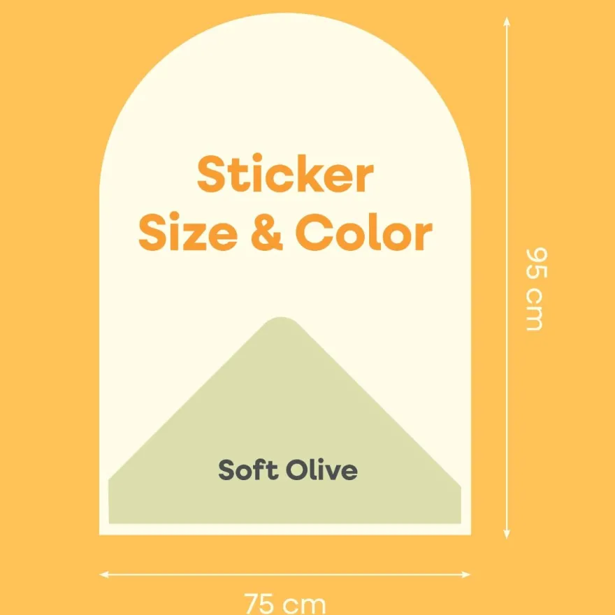 Cleverclixx | Magnetfolie 95 x 75 cm, Soft Olive