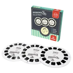 3D-bildvisare tillbehör – Grön, 3 skivor