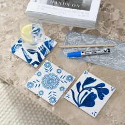 Dekorera porslinsunderlägg, 3 st.