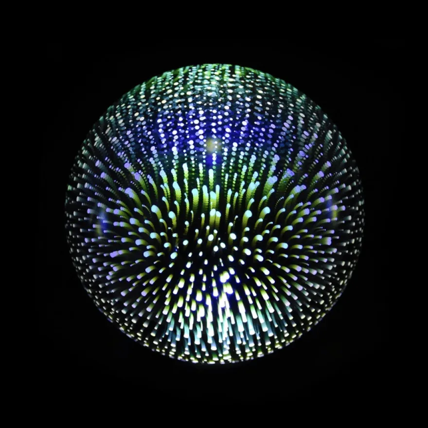 3D-glaslampa med LED-ljus