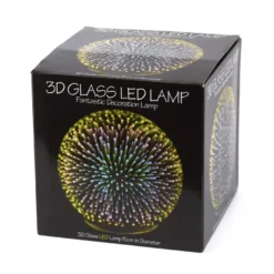 3D-glaslampa med LED-ljus