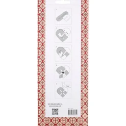 DIY-julhjärtan - Röd/vit, 8 st.