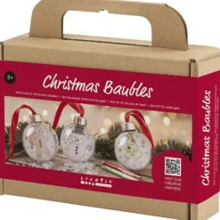 DIY-julkulor med julmotiv, 3 st.