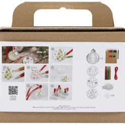 DIY-julkulor med julmotiv, 3 st.
