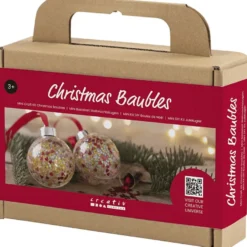 DIY-julkulor med paljetter, 2 st.