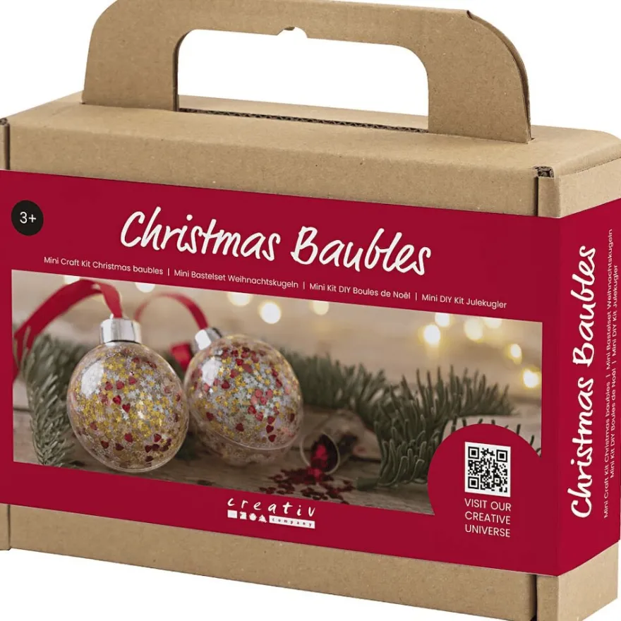 DIY-julkulor med paljetter, 2 st.
