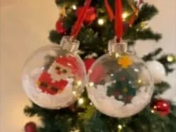 DIY-julkulor med pärlfigurer, 6 st.