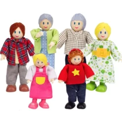 Dockhusfigurer - Familj inkl. förföräldrar