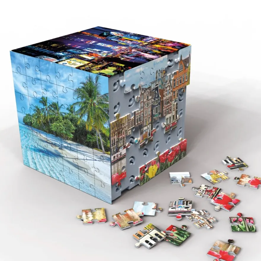 3D-pusselkub – Travel