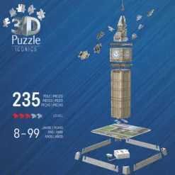 3D-pussel med LED, 216 bitar – Big Ben