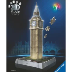 3D-pussel med LED, 216 bitar – Big Ben