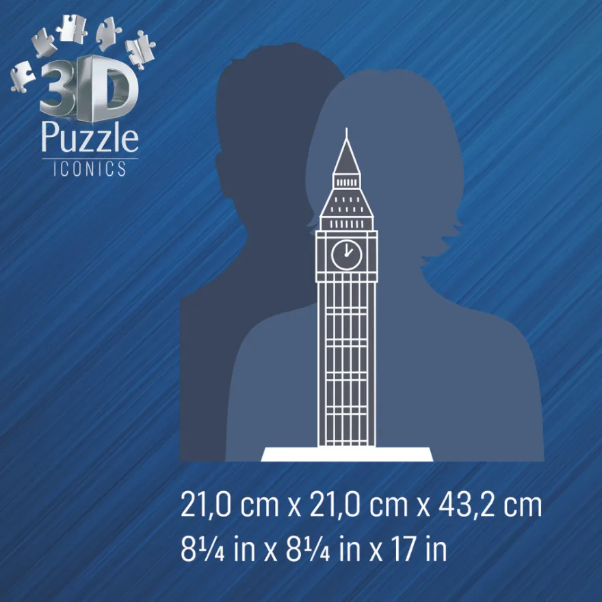 3D-pussel med LED, 216 bitar – Big Ben