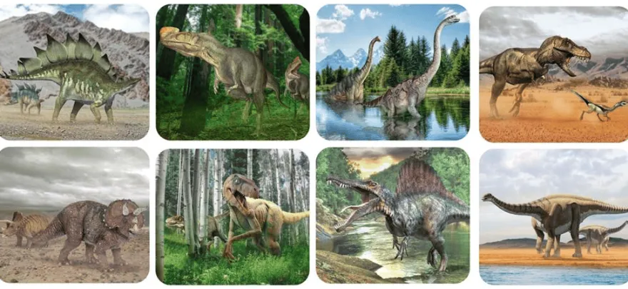 Ficklampa med diabilder - Hej, dinosaur!
