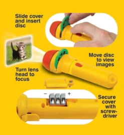 Ficklampa med diabilder - Roliga djur