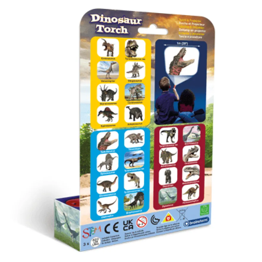 Ficklampa med dias - Dinosaurier