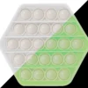 Fidget Pop It - Sexkantig/Glow in the dark, 1 st.