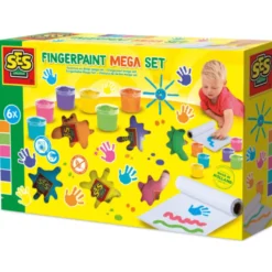 Fingerfärg – 6 x 110 ml – Inkl. pappersrulle