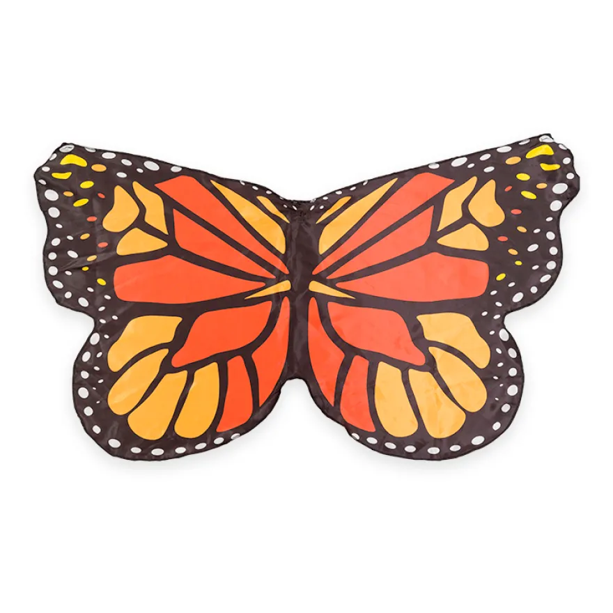 Fjärilsvingar - Orange, stl. 3-8 år