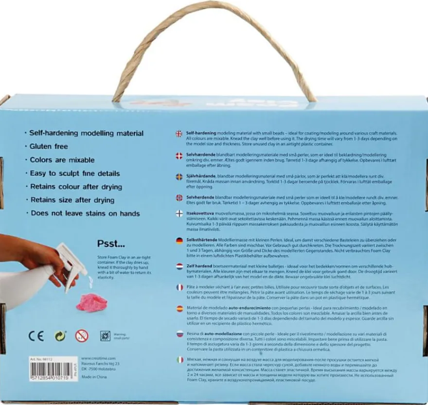 Foam Clay i presentask, 28 burkar + verktyg