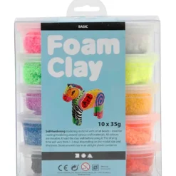 Foam Clay 10 x 35 g - Grundfärger