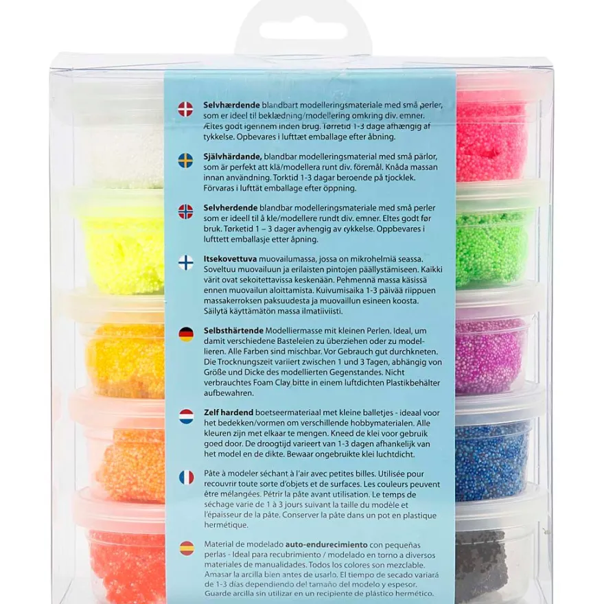Foam Clay 10 x 35 g - Grundfärger