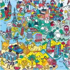 Färgläggningsplansch - Världskarta