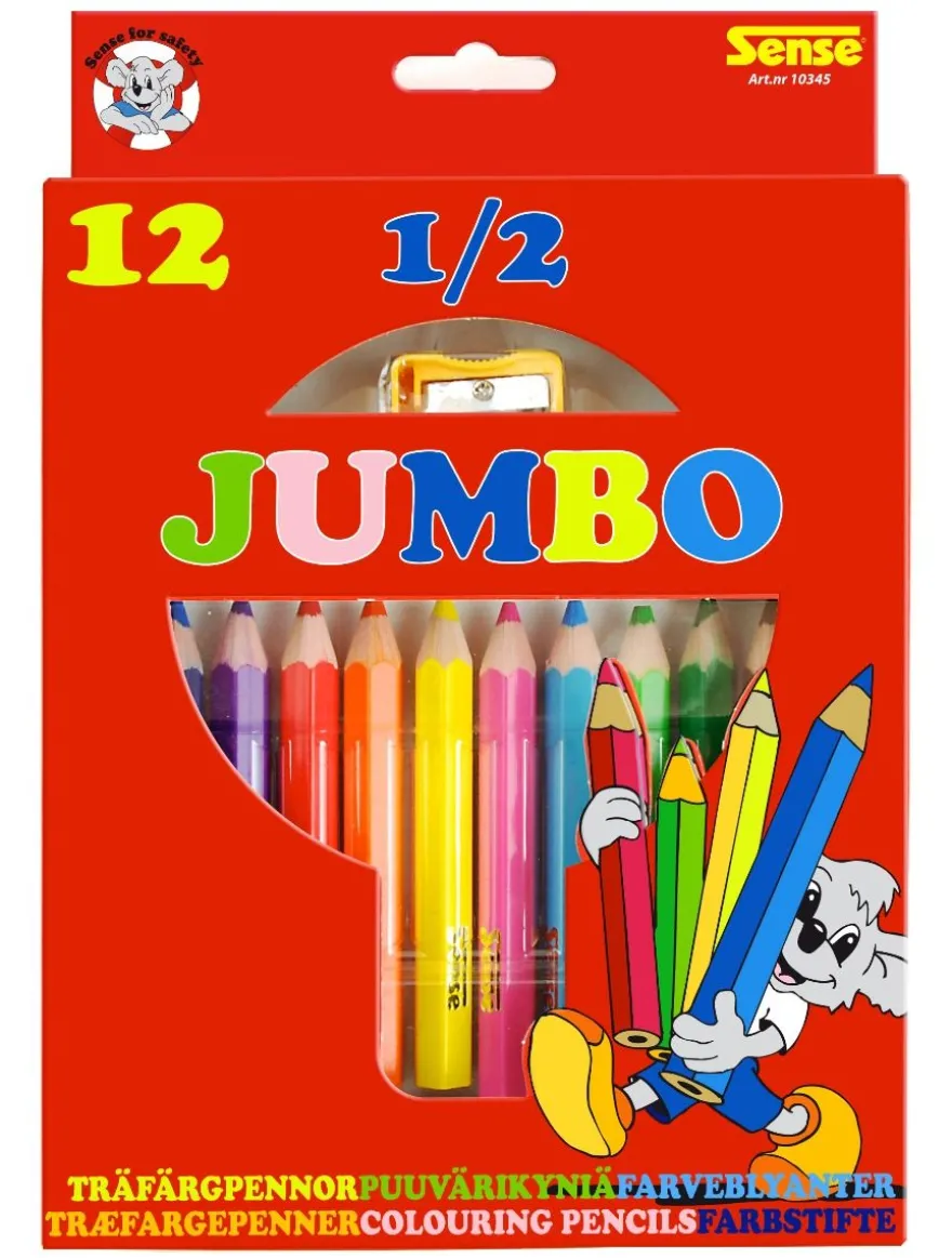 Färgpennor 1/2 Jumbo 12 st.