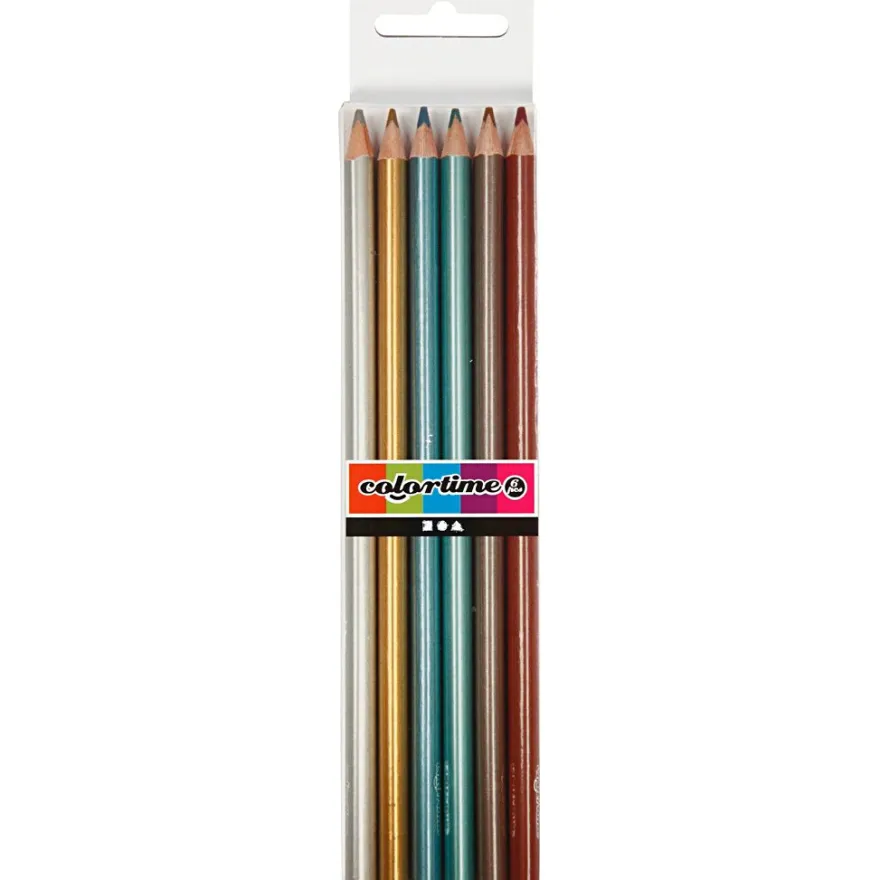 Färgpennor - Metallic, 6 st.