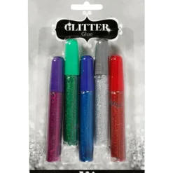 Glitterlim 10 ml. - Flera färger, 5 st.