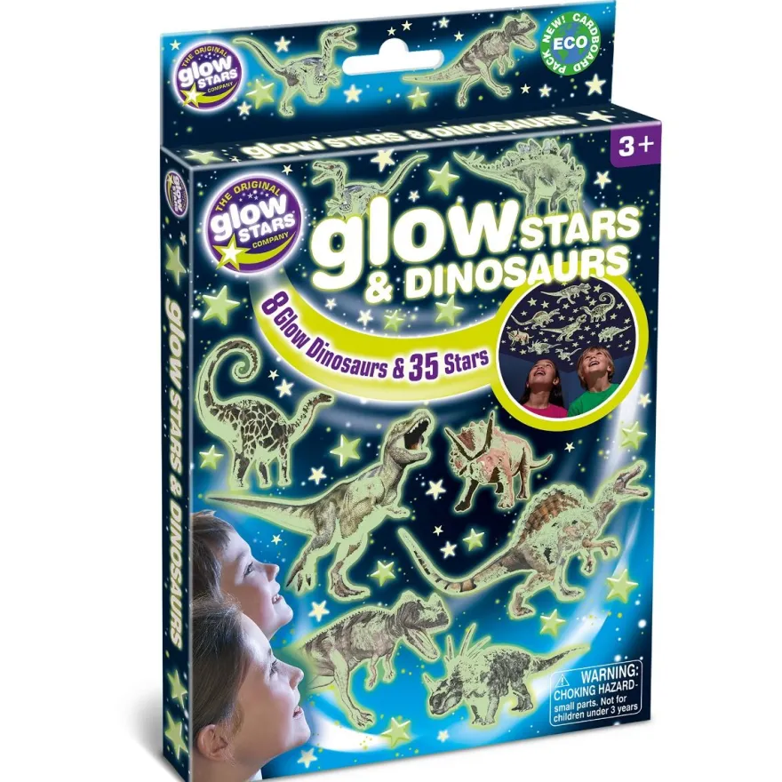 Glow - Dinosaurier + stjärnor, 43 delar