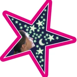 Glow - Stjärnor m. glitter, 40 delar