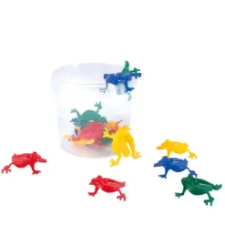 Grodhoppspel med transparent bytta