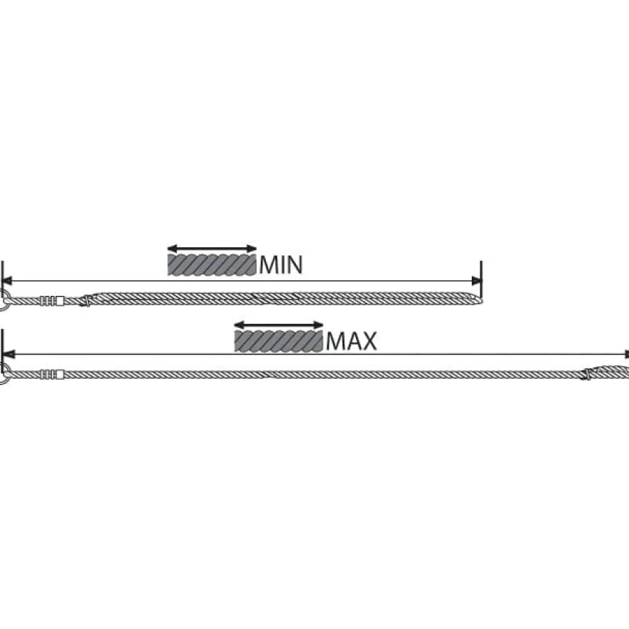 Gungtillbehör – Justerbart rep (55–85 cm), 1 st.
